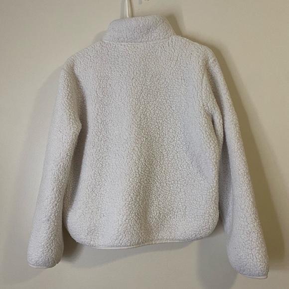 Workshop  women’s Cozy Winter Sherpa Teddy sweater - White size medium - Picture 7 of 9
